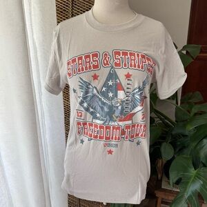 Stars & Stripes Freedom Tour T-Shirt Eagle 4th of July Fireworks